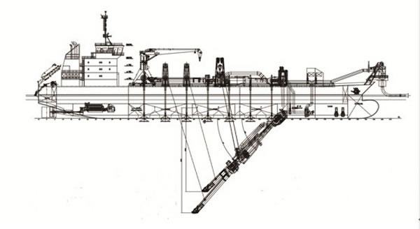 海新13800m3/h耙吸式挖泥船
